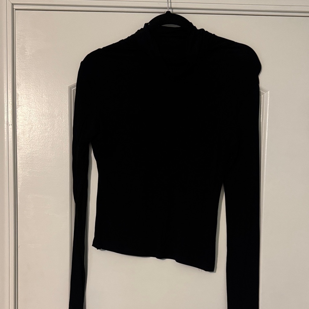 Elegant Black Long Sleeve turtleneck Top